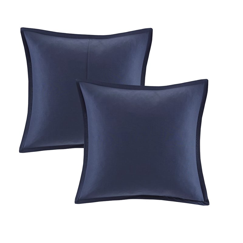 Madison Park Zennia 7-Piece Seersucker Comforter Set with Throw Blanket in Blue