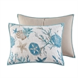 Madison Park Pebble Beach 6-Piece Cotton Quilt Set with Throw Pillows in Aqua