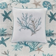 Madison Park Pebble Beach 6-Piece Cotton Quilt Set with Throw Pillows in Aqua