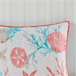 Madison Park Pebble Beach 6-Piece Cotton Quilt Set with Throw Pillows in Coral