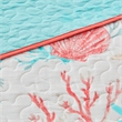 Madison Park Pebble Beach 6-Piece Cotton Quilt Set with Throw Pillows in Coral