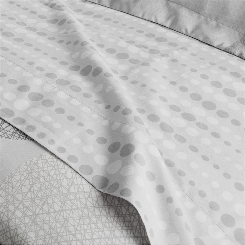 Madison Park Essentials Knowles 7-Piece Cotton Comforter and Sheet Set in Gray