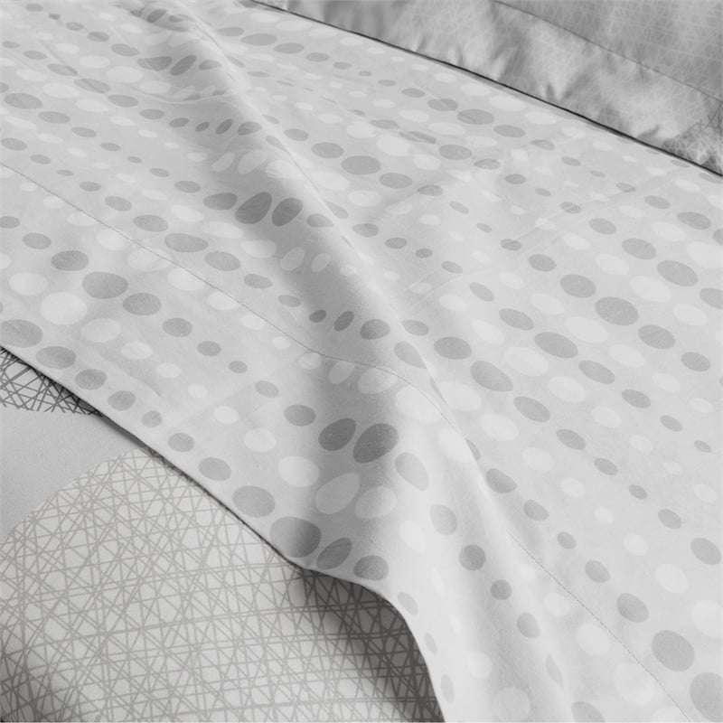 Madison Park Essentials Knowles 9-Piece Cotton Comforter & Sheet Set in Gray