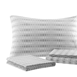 Madison Park Essentials Knowles 9-Piece Cotton Comforter and Sheet Set in Gray