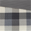 Madison Park Ridge 6-Piece Printed Herringbone Quilt Set w/ Throw Pillows - Gray