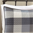 Madison Park Ridge 6-Piece Printed Herringbone Quilt Set w/ Throw Pillows - Gray