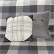 Madison Park Ridge 6-Piece Printed Herringbone Quilt Set w/ Throw Pillows - Gray