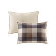 Madison Park Ridge 6-Piece Herringbone Quilt Set w/ Throw Pillows in Neutral