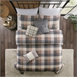 Madison Park Ridge 6-Piece Herringbone Quilt Set w/ Throw Pillows in Neutral