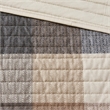 Madison Park Ridge 6-Piece Herringbone Quilt Set w/ Throw Pillows in Neutral