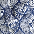 Madison Park Vienna 6-Piece Printed Cotton Quilt Set with Throw Pillows - Indigo