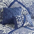 Madison Park Vienna 6-Piece Printed Cotton Quilt Set with Throw Pillows - Indigo