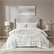 Madison Park Violette 3-Piece Tufted Cotton Chenille Coverlet Set in Ivory/Taupe