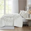 Madison Park Violette 3-Piece Tufted Cotton Chenille Coverlet Set in Ivory/Taupe