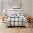 Woolrich Bernston Faux Wool to Faux Fur Comforter Set in Gray Plaid