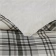 Woolrich Bernston Faux Wool to Faux Fur Comforter Set in Gray Plaid
