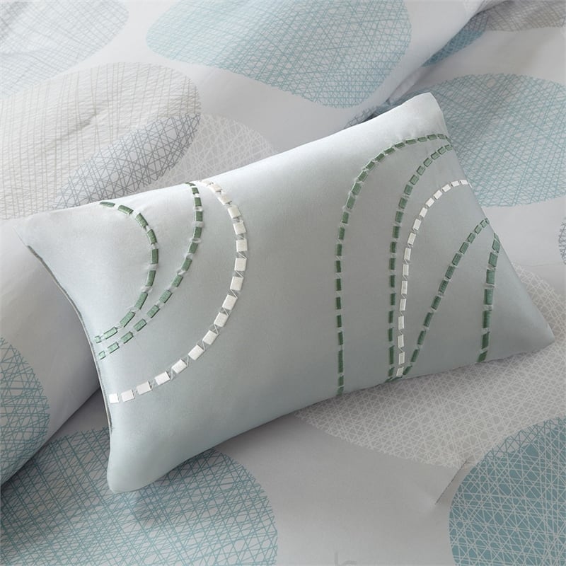 Madison Park Essentials Knowles 9-Piece Cotton Comforter and Sheet Set - Aqua