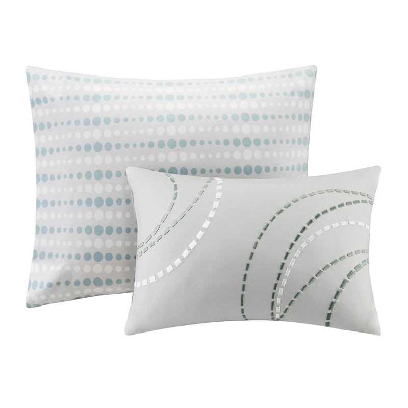 Madison Park Essentials Knowles 9-Piece Cotton Comforter and Sheet Set in Aqua