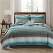 Madison Park Essentials Saben 8-Piece Quilt Set with Cotton Bed Sheets in Aqua