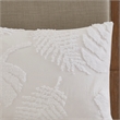 Madison Park Bahari 3-Piece Cotton Chenille Palm Duvet Cover Set in Off White