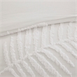 Madison Park Bahari 3-Piece Cotton Chenille Palm Duvet Cover Set in Off White