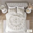 Madison Park Violette 3-Piece Cotton Chenille Duvet Cover Set in Ivory/Taupe