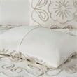 Madison Park Violette 3-Piece Cotton Chenille Duvet Cover Set in Ivory/Taupe