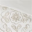 Madison Park Violette 3-Piece Cotton Chenille Duvet Cover Set in Ivory/Taupe
