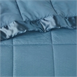 Madison Park Cambria Fabric Down Alternative Blanket w/ Satin Trim - Slate Blue