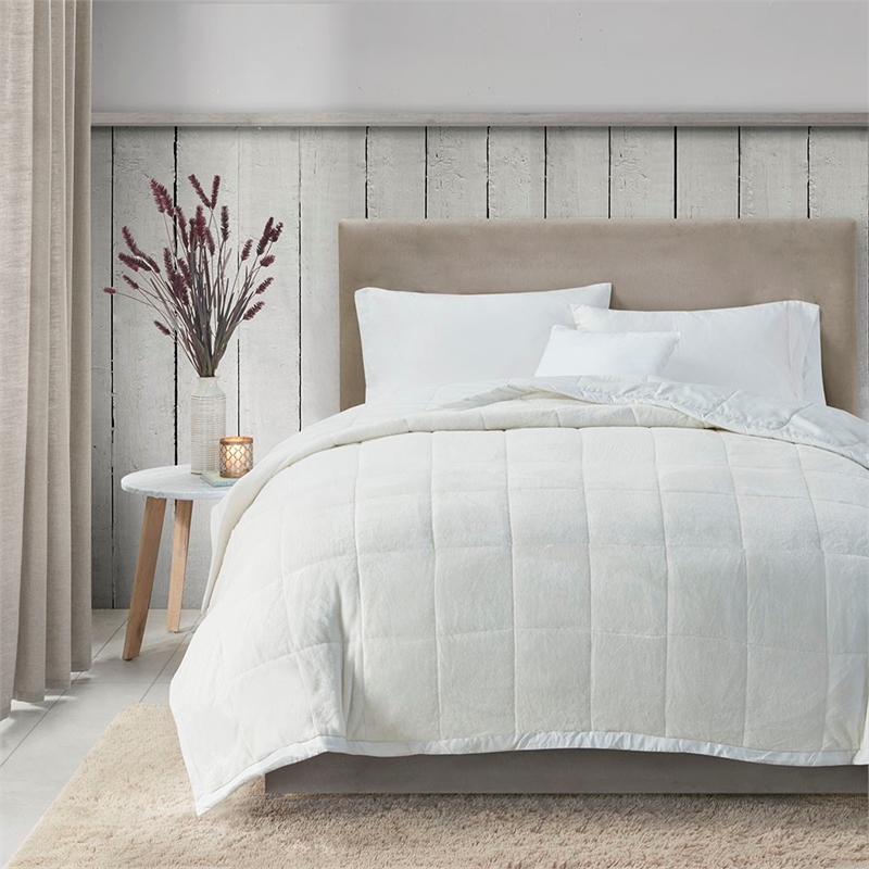 Madison Park Coleman HeiQ Smart Temperature Down Alternative Blanket in Ivory