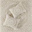 Madison Park Laetitia Cotton Medallion Fringe Coverlet Mini Set in Taupe