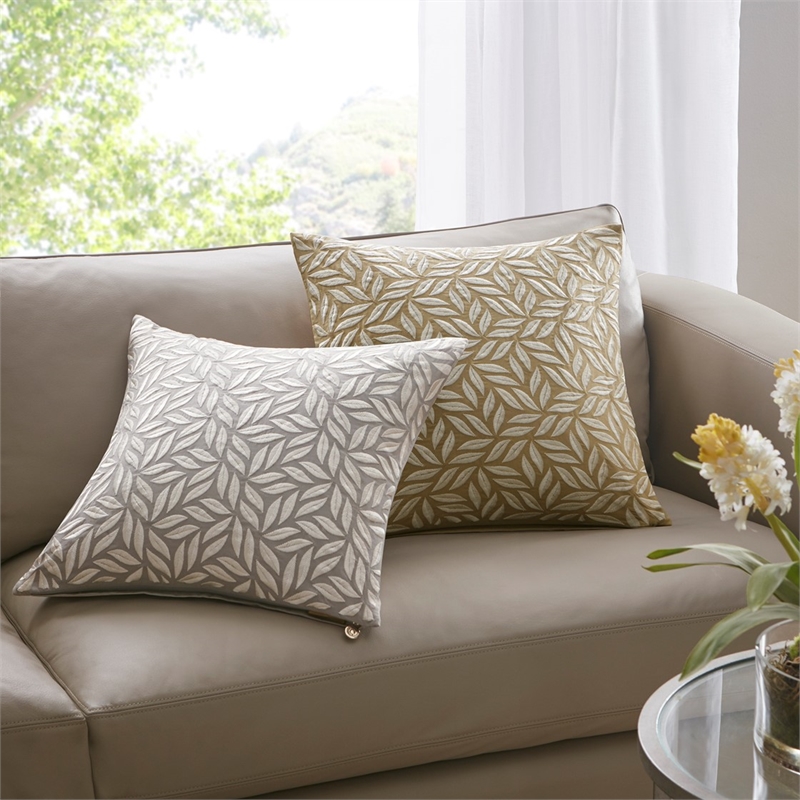 Croscill Home Melodia Square Decor Pillow in Grey 20x20