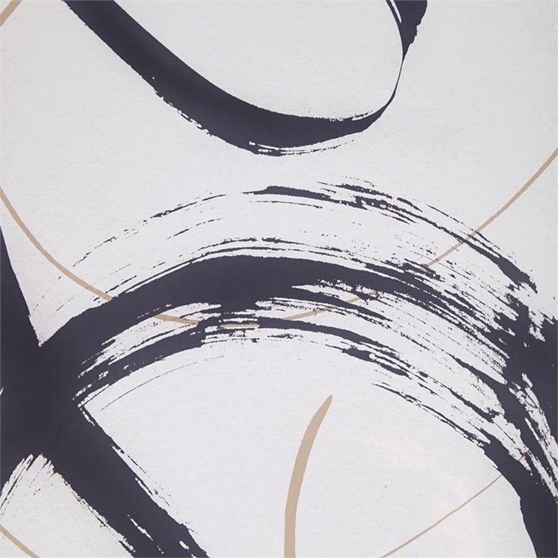 Madison Park Abstract Ambit Contrast Black Framed Graphic Wall Art in Black