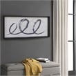 Madison Park Abstract Ambit Contrast Black Framed Graphic Wall Art in Black