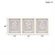 Madison Park Fair Florets Printed Framed Graphic 3 Piece Set in Beige
