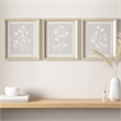 Madison Park Fair Florets Printed Framed Graphic 3 Piece Set in Beige