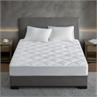 Croscill Signature Dobby Cotton Waterproof Mattress Pad in White King