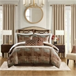 Croscill Classics Galleria 4 Piece Brown Comforter Set in Brown King