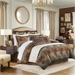 Croscill Classics Galleria 4 Piece Brown Comforter Set in Brown King