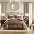Croscill Classics Galleria 4 Piece Brown Comforter Set in Brown King