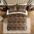 Croscill Classics Galleria 4 Piece Brown Comforter Set in Brown King