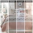 Madison Park 6 Piece Cotton Quilt Set with Throw Pillows in Blush King/Cal King