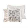 Madison Park 6 Piece Cotton Quilt Set with Throw Pillows in Blush King/Cal King