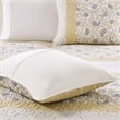 Madison Park 6 Piece Cotton Quilt Set with Throw Pillows in Yellow King/Cal