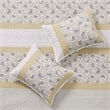Madison Park 6 Piece Cotton Quilt Set with Throw Pillows in Yellow King/Cal