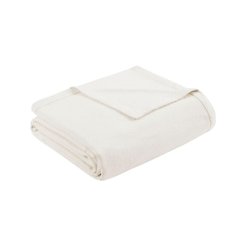 Madison Park Liquid Cotton Blanket in White Full/Queen