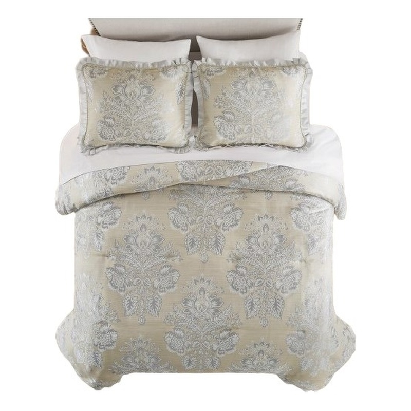 Croscill Classics Loretta 4 Piece Comforter Set in Beige Cal King