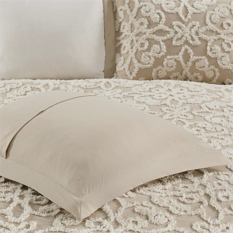 Madison Park 3 piece Tufted Cotton  bedspread  set in Taupe King/Cal King