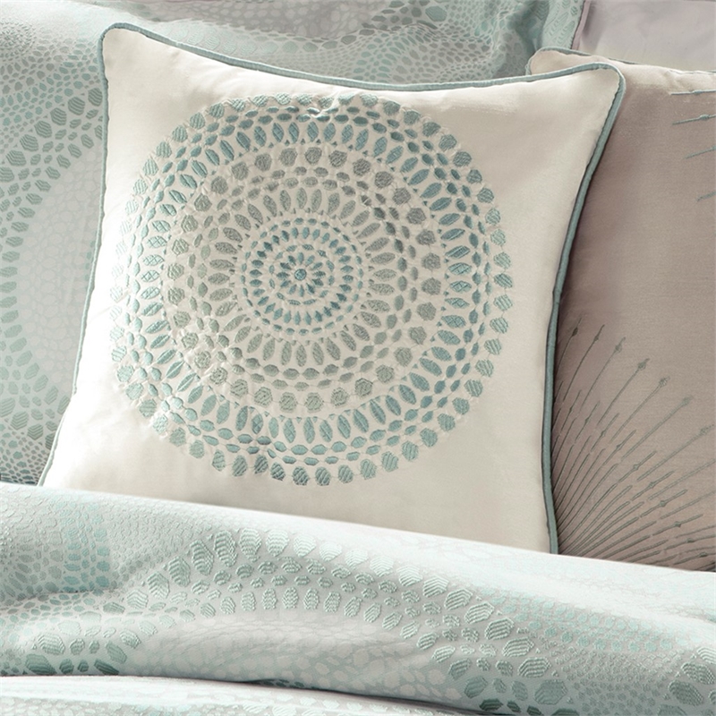 Madison Park Baxter 7 Piece Comforter Set in Mint King