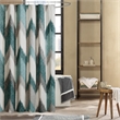 INK+IVY Alpine Cotton Printed Shower Curtain in Aqua 72x72
